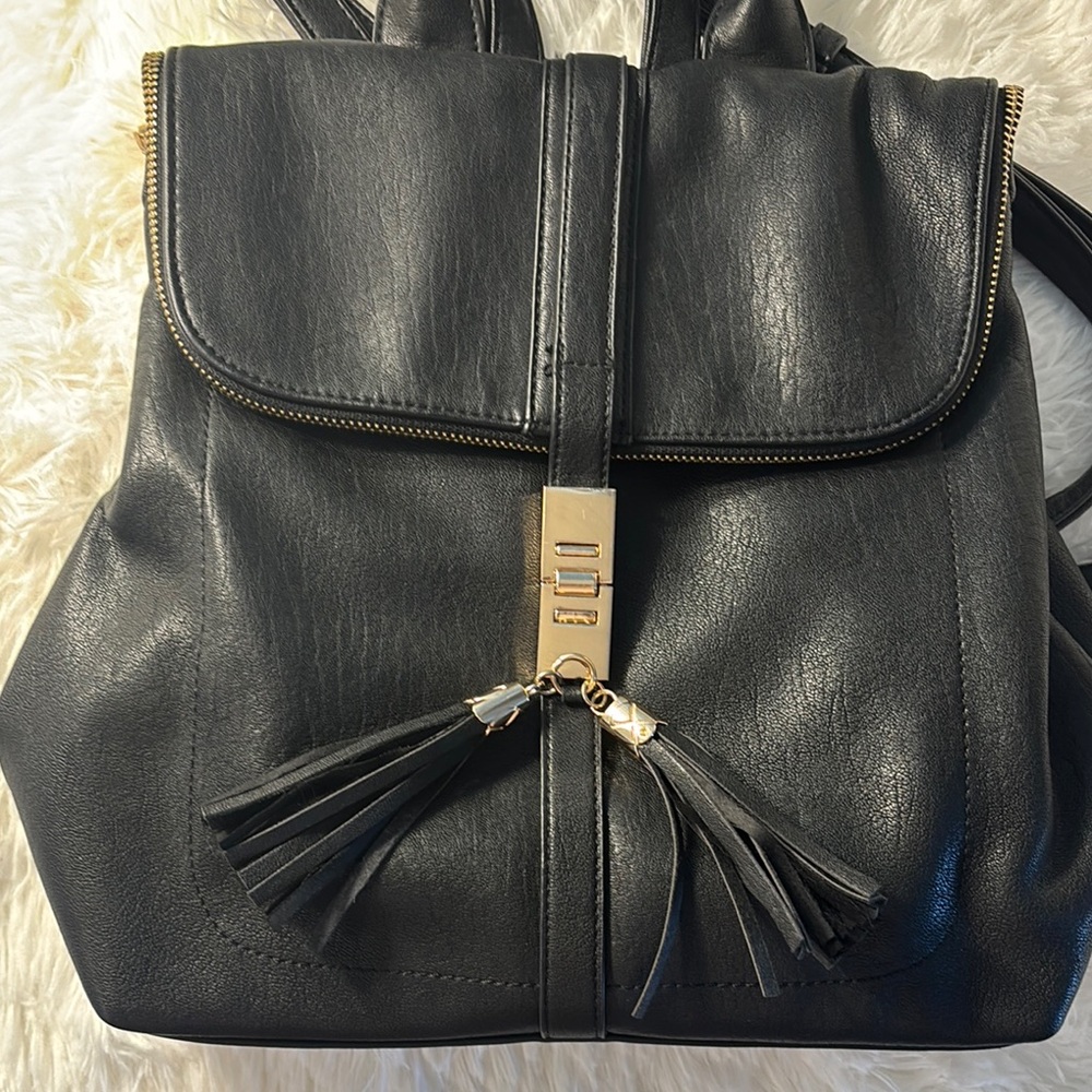 Mystique Vegan Leather backpack with tassels